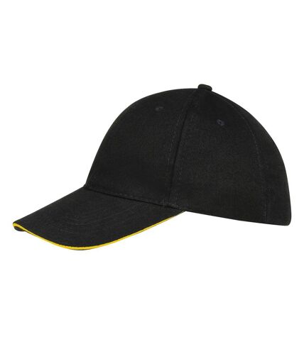 Casquette de baseball buffalo unisexe noir/jaune SOLS