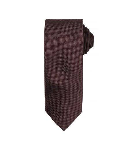 Premier Mens Micro Waffle Formal Work Tie (Brown) (One Size)