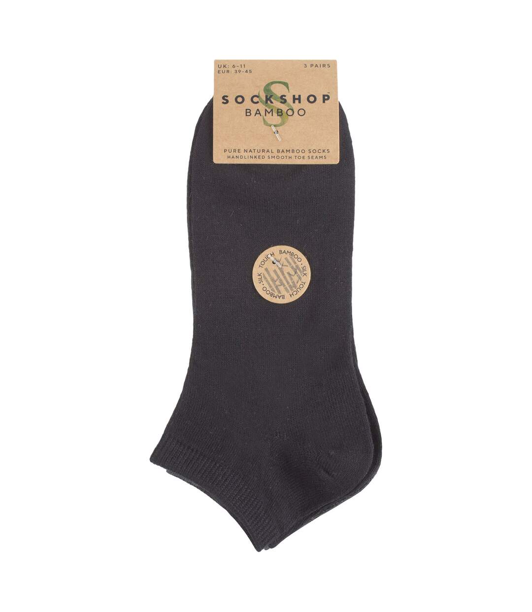 SOCKSHOP - Lot de 3 paires de socquettes basses en bambou homme-2