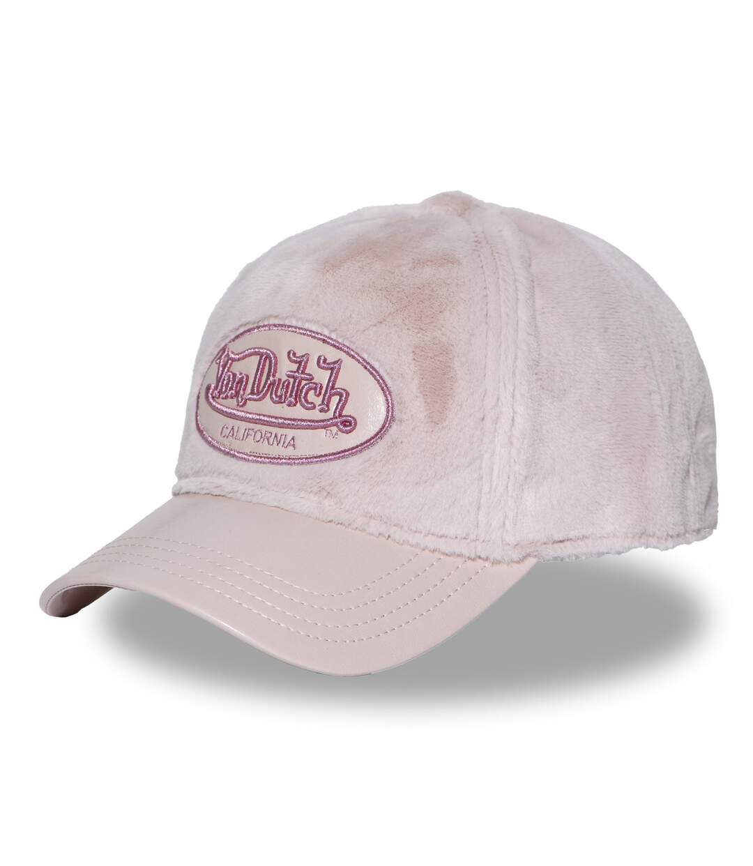 Casquette baseball adulte imitation fourrure PU & logo lurex Pile Vondutch-1