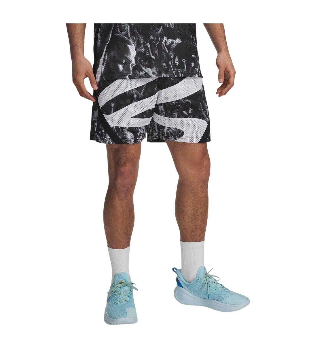 Short De Basket Homme Noir Blanc Under Armour-2