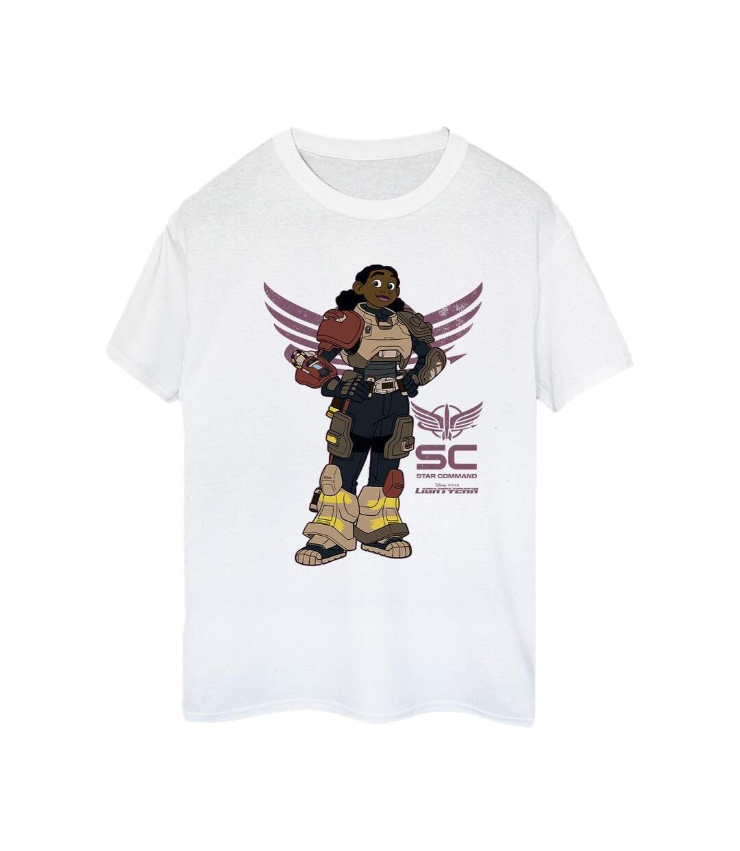 Disney Femmes/Ladies - Lightyear Izzy Star Command - T-shirt boyfriend en coton (Blanc) - UTBI50394-1