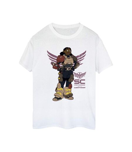 Disney Femmes/Ladies - Lightyear Izzy Star Command - T-shirt boyfriend en coton (Blanc) - UTBI50394