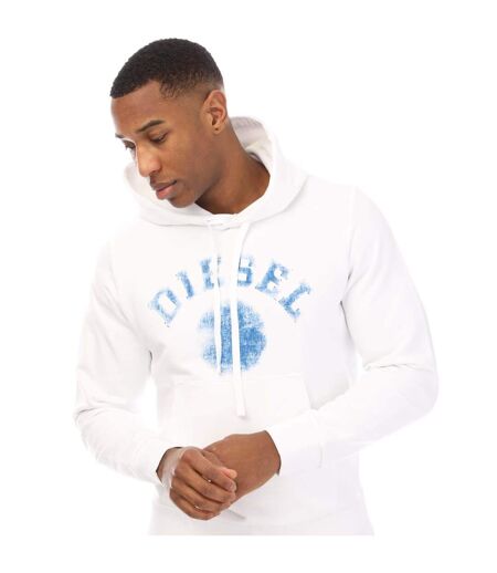 Mens S-ginn 9-d Hoodie White Diesel