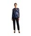 Womens/ladies Floral Sheer T-shirt Blue Ted Baker-1