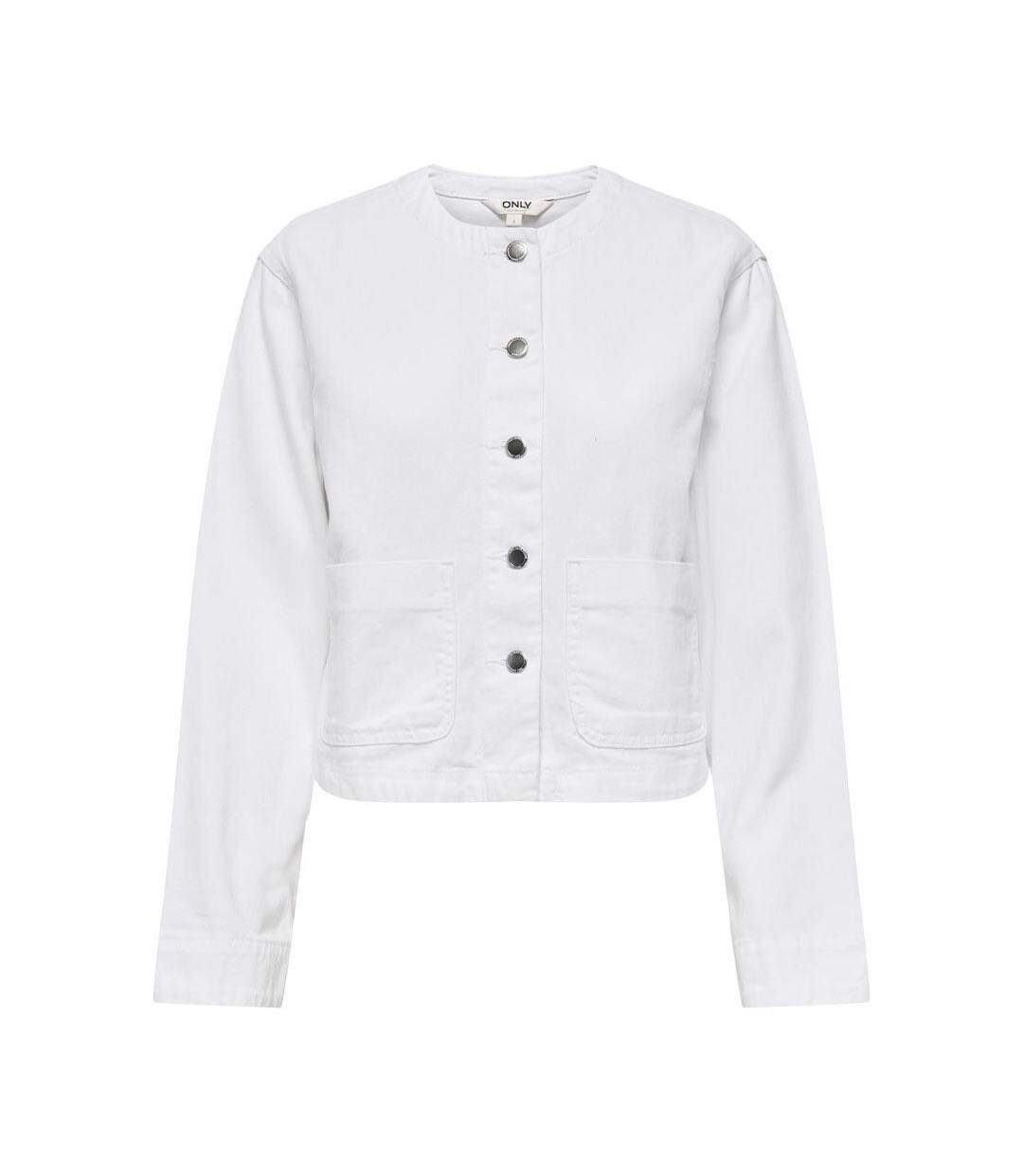 Veste en jean blanc femme only palma-2