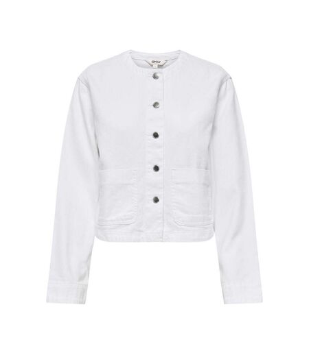 Veste en jean blanc femme only palma