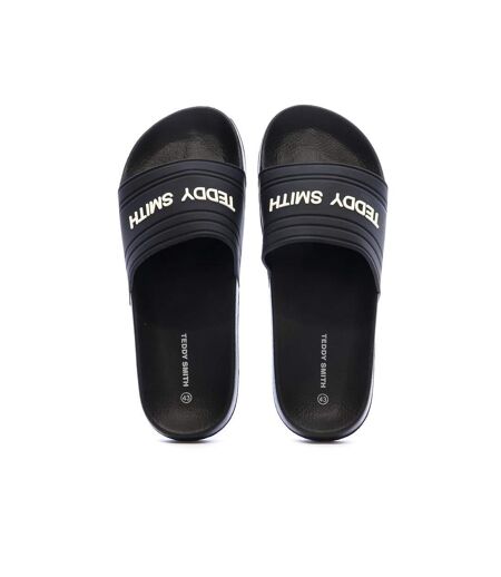 Claquettes noires homme teddy smith