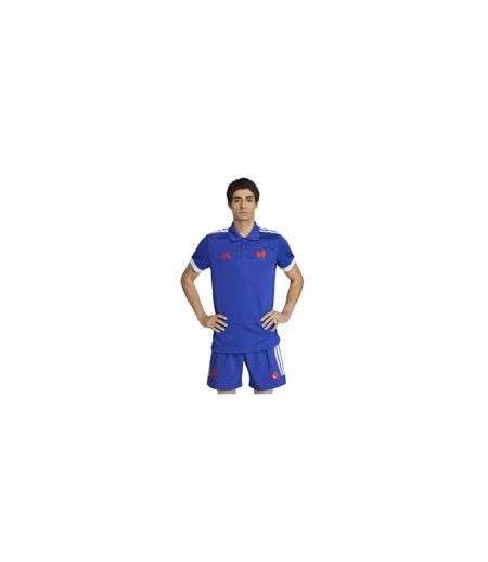 Polo Rugby Motif/style France Ffr Adulte Bleu Clair Adidas