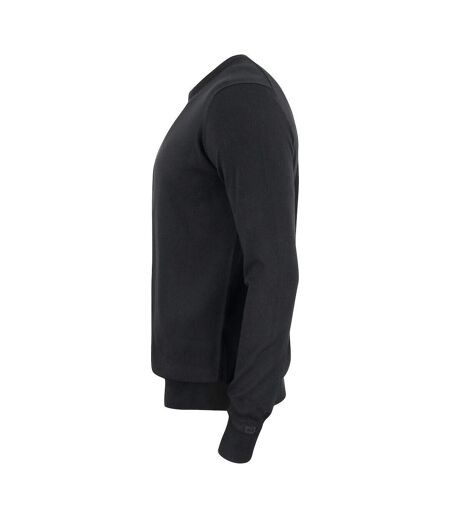 Mens Oakville Knitted Crew Neck Sweater Top Black Cutter & Buck