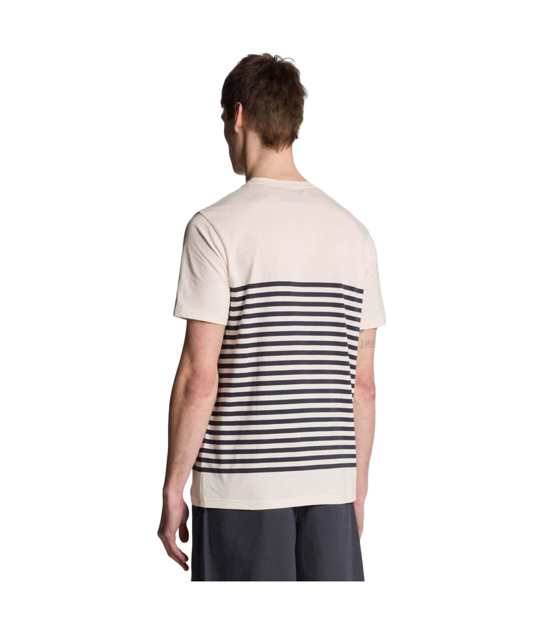 T-shirt Motif/style À Rayures Breton Homme Blanc Lyle & Scott-3