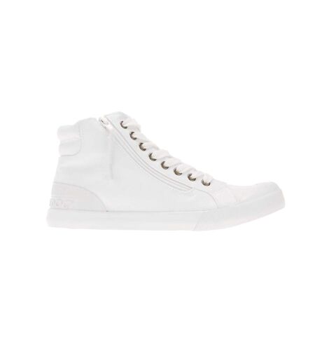 Womens/ladies jazzin hi canvas pumps white Rocket Dog