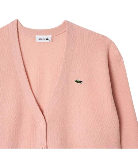 Cardigan femme rose Lacoste