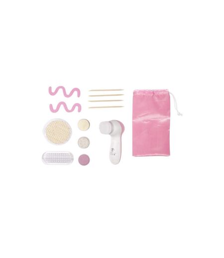 Coffret Pédicure 14 Accessoires 13cm Blanc & Rose
