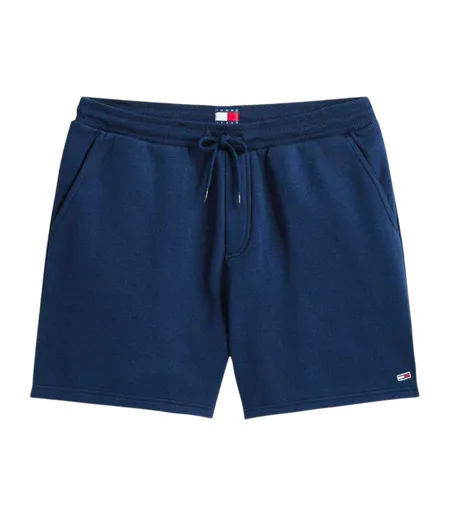 Mens Fleece Flag Logo Sweat Shorts Night Navy Tommy Jeans