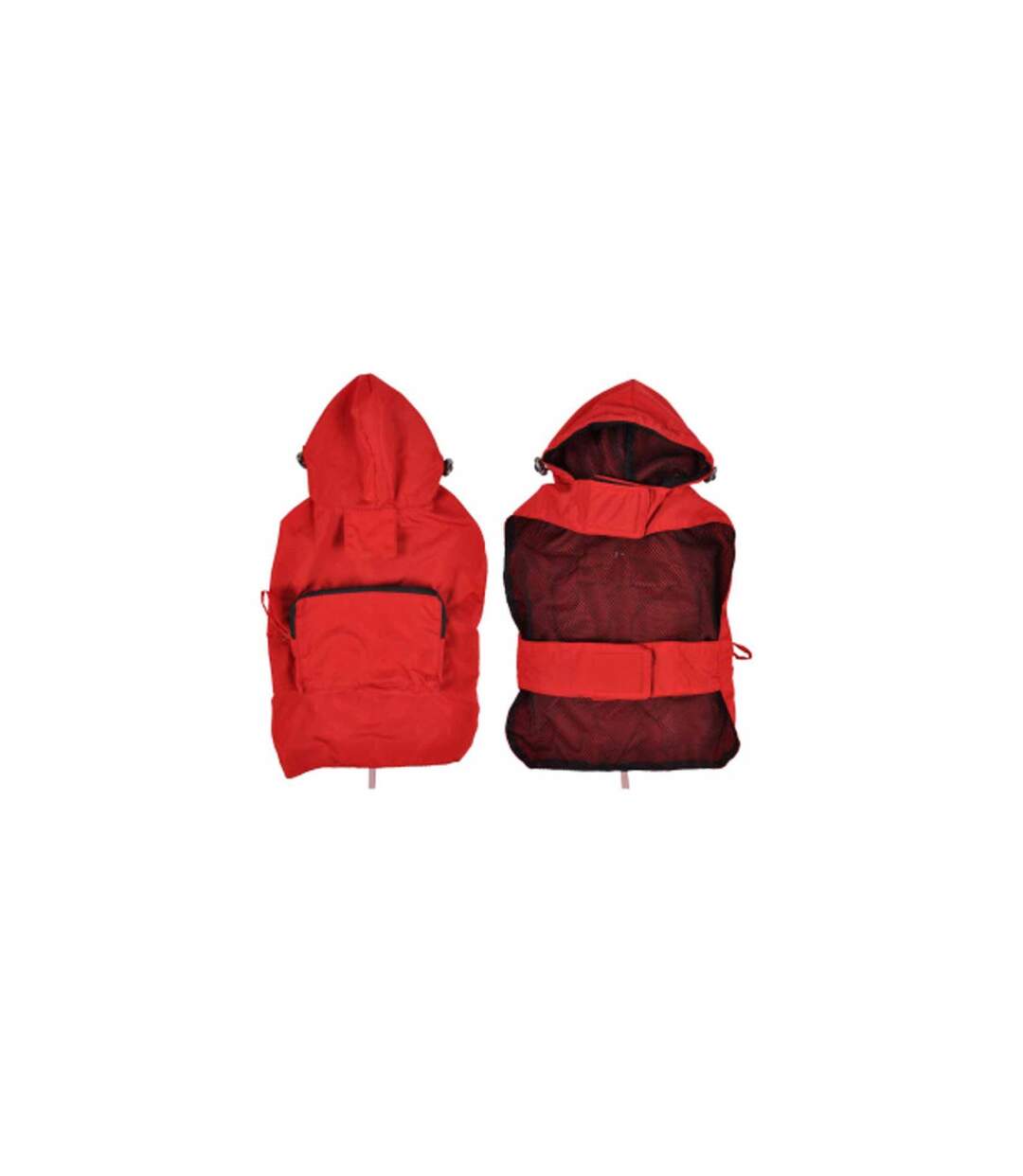 Imperméable pour Chien Capuche & Poche 30cm Rouge-2