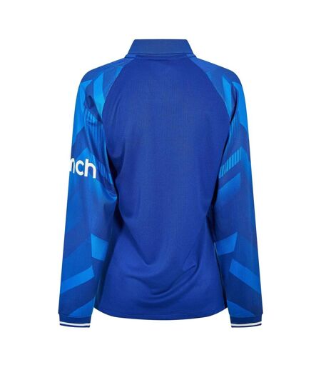 Polo De Cricket Manches Longues Motif/style Angleterre Femme Bleu Marine Castore