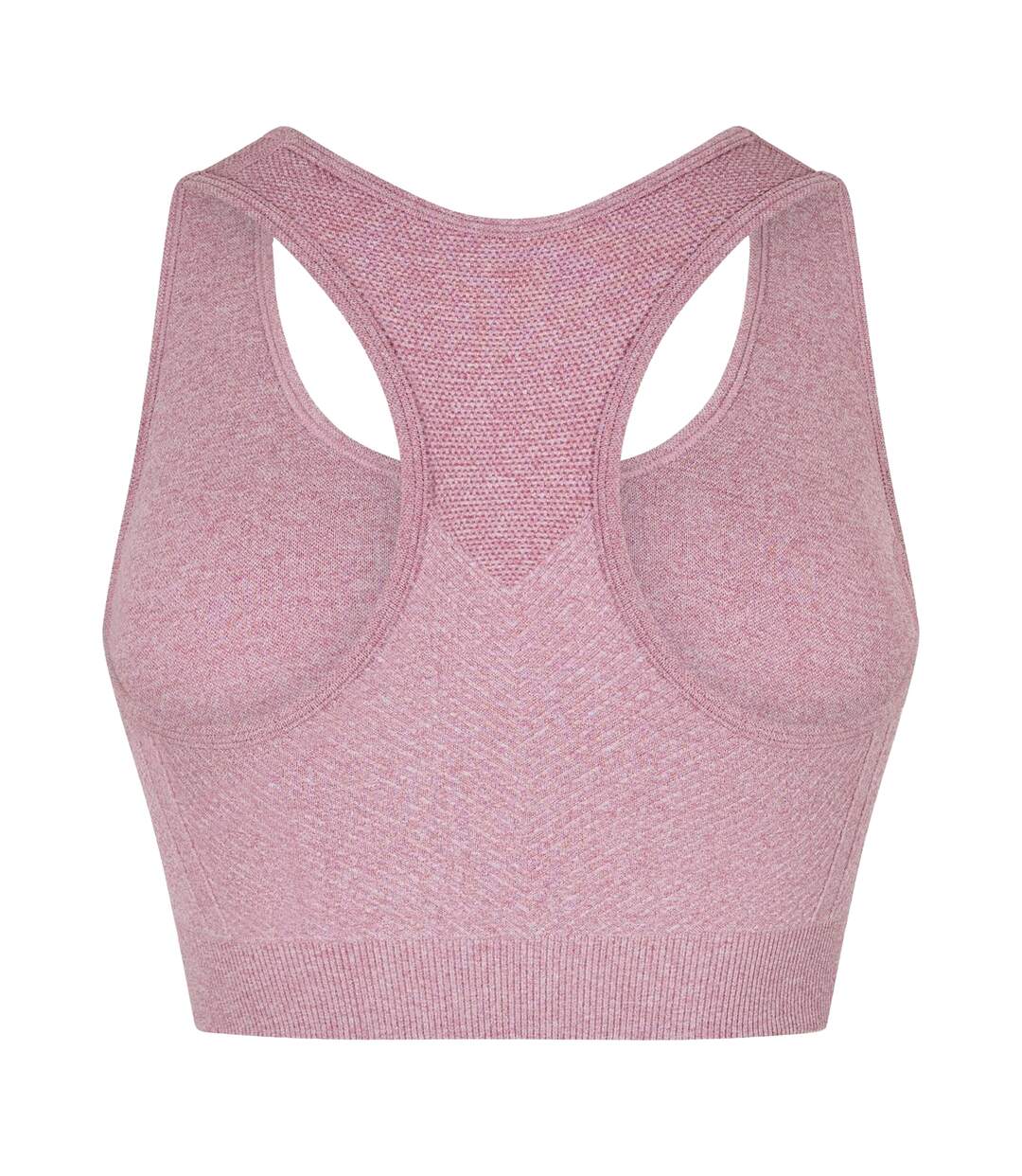 Brassière De Sport Motif/style Côtelé Femme Rose Clair USA-3