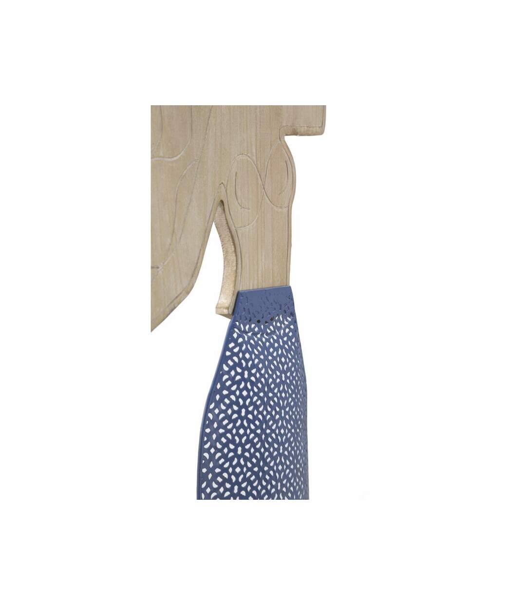 Décoration Murale en Métal Sirène 60cm Naturel & Bleu-4