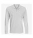 SOLS Unisex Adult Prime Pique Long-Sleeved Polo Shirt (White)