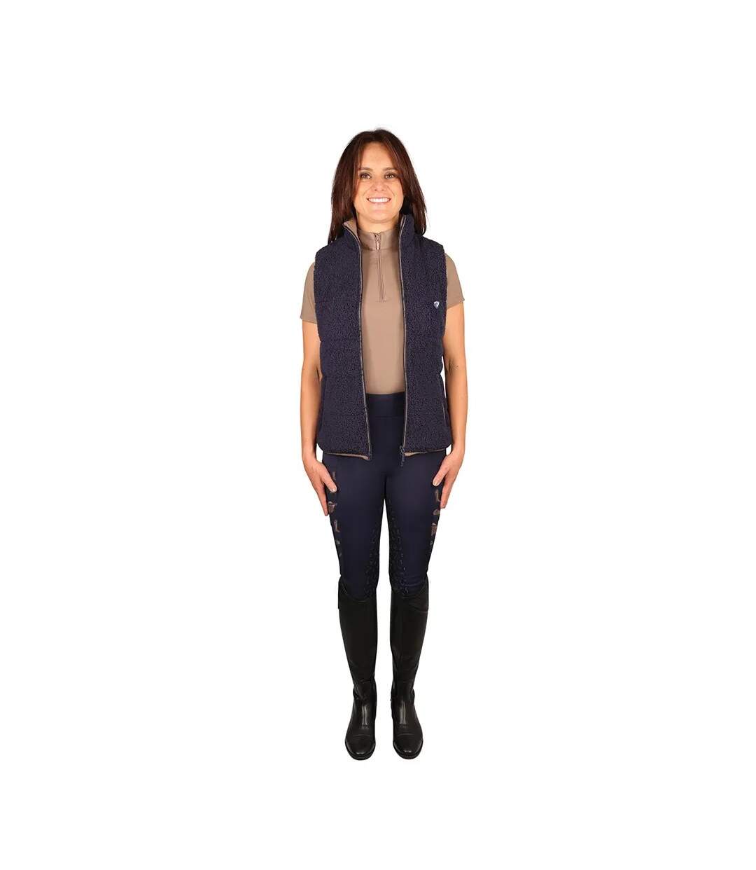 Womens/ladies elevate country teddy fleece gilet navy Hy-4