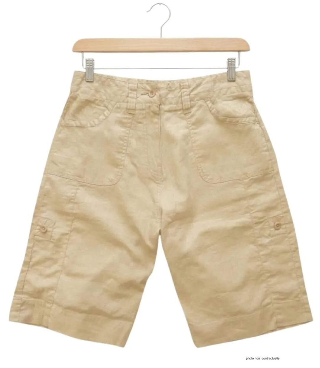 MAYFLOWER BELLAB - Bermuda en lin et coton Beige : la touche de chic naturel-2