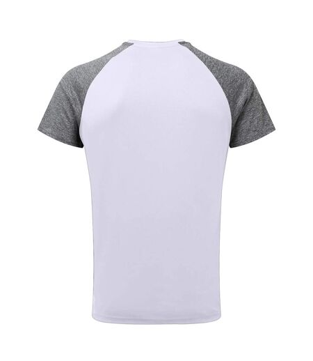 T-shirt homme blanc / noir chiné TriDri