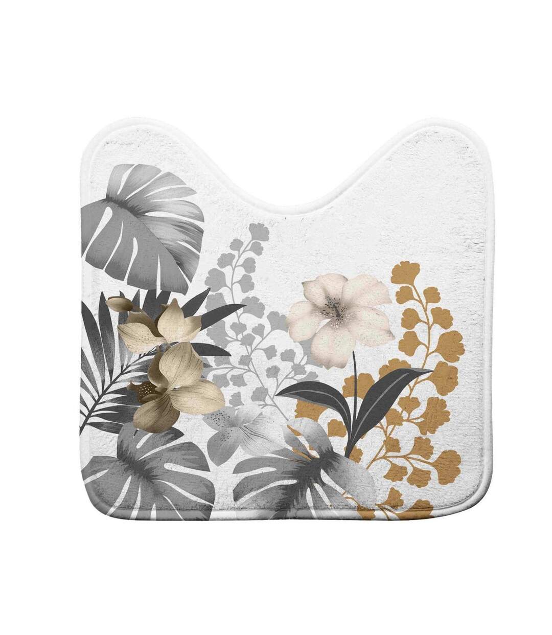 Tapis Contour WC Kelly 45x45cm Blanc-1