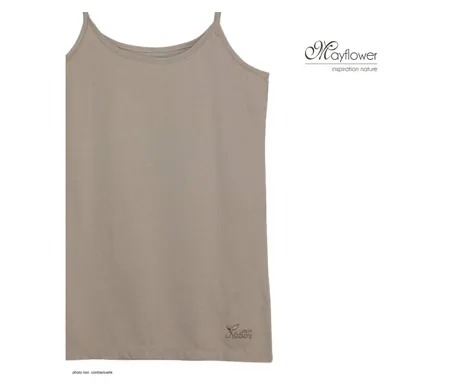 Top en coton MAYFLOWER BEIGE-MF beige : la douceur d'une matière naturelle pour un look d'été épuré