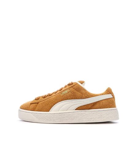 Baskets jaune/blanche homme puma suede xl hairy