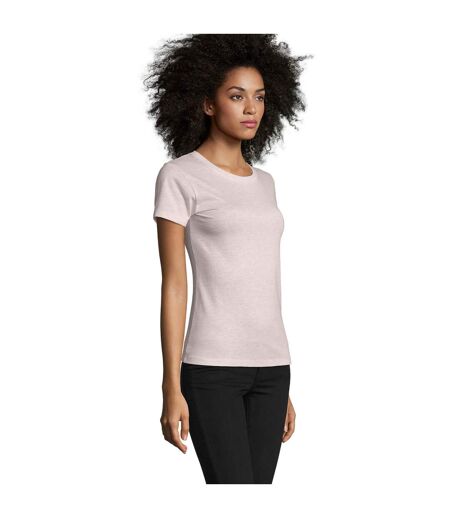 T-shirt Regent Femme Rose Chiné SOLS