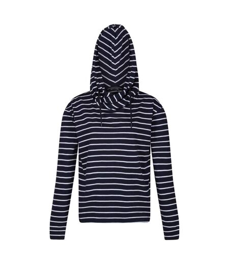 Womens/ladies Monsal Striped Hoodie Navy White Regatta