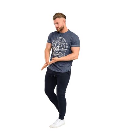 Mens D555 Brandon Cuffed Kingsize Jogging Bottoms Navy Duke