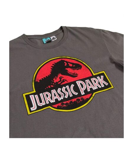 T-shirt Motif/style Logo Classique Adulte Charbon Jurassic Park