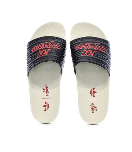Claquettes noires/blanches homme adidas 100t adilette
