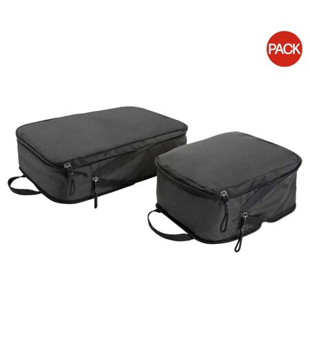 Pack of 2  Ridge rpet packing cube set  one size black Swiss Peak