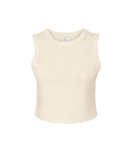 Bella + Canvas Womens/Ladies Plain Micro-Rib Muscle Crop Top (Solid Natural) - UTRW10115