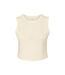 Womens/ladies plain micro-rib muscle crop top solid natural Bella + Canvas