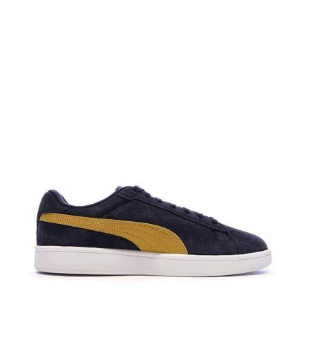 Baskets marine/jaune homme puma smash 3.0