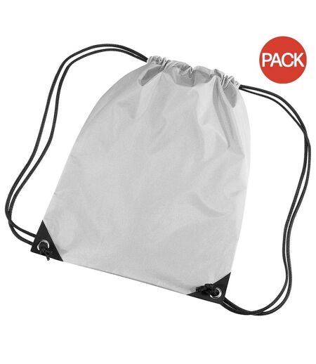 Lot de 2  Sac de gym 11 litres taille unique gris argenté Bagbase