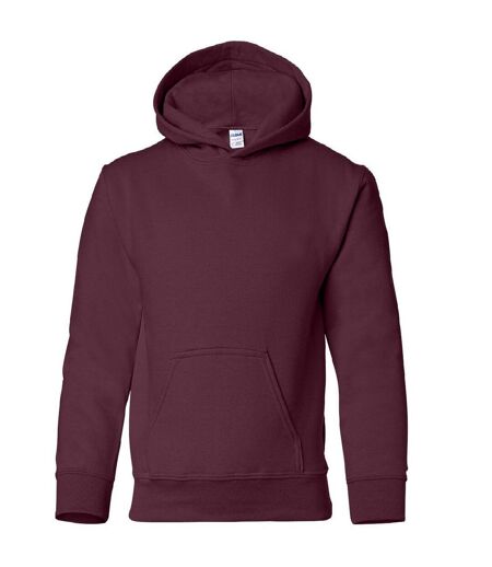 Sweat à capuche unisexe bordeaux Gildan