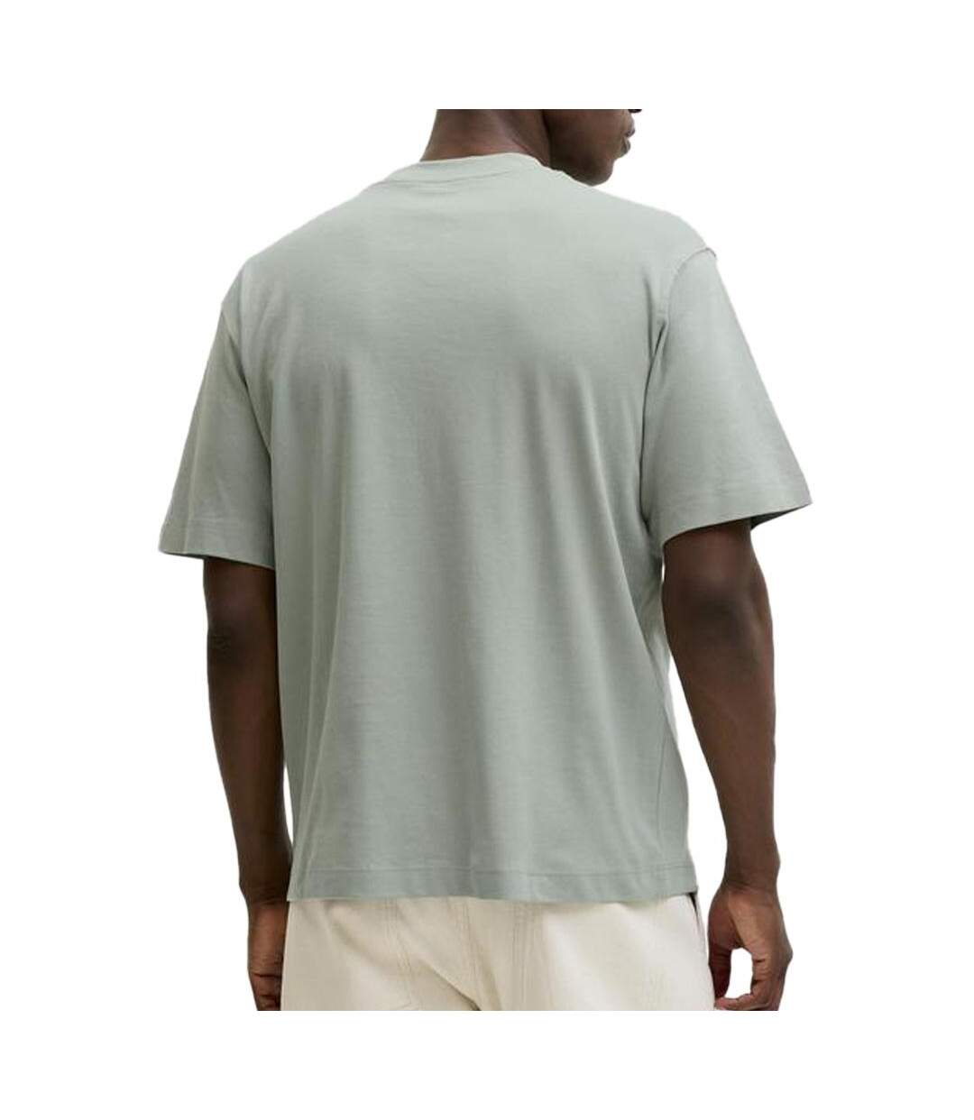 T-shirt vert homme jack & jones neck-2