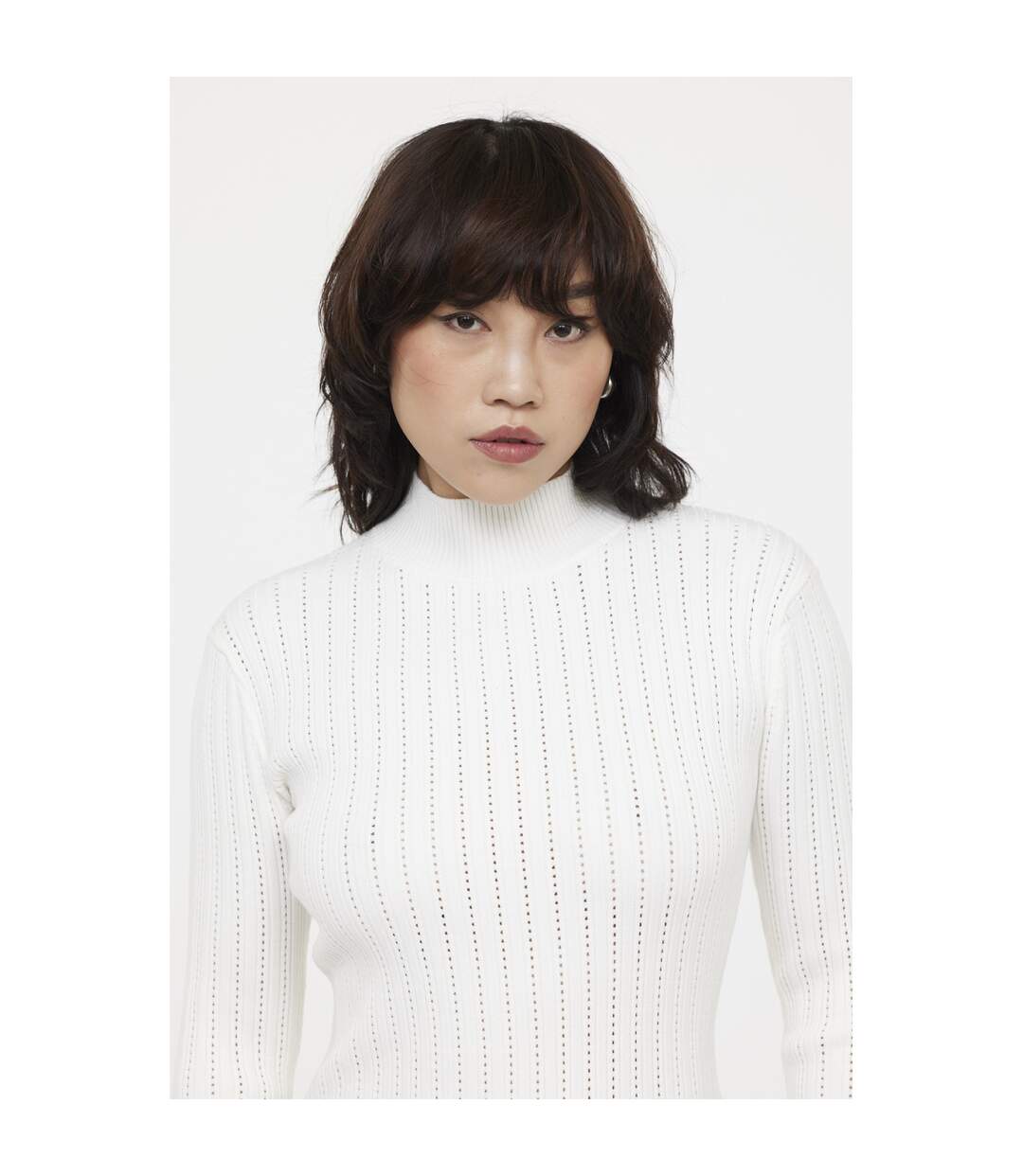 Pull manches longues viscose slim COSPIA-4