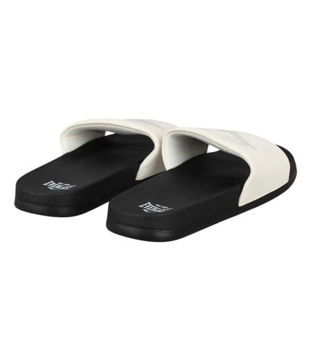 Claquettes Motif/style Logo Femme Crème Noir Everlast