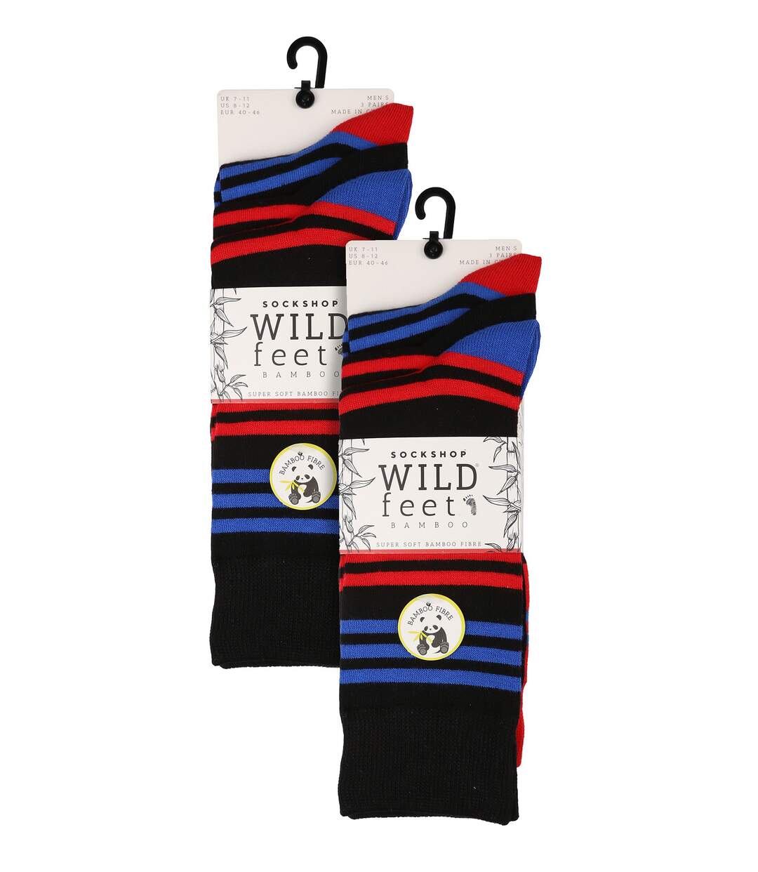 Wildfeet - 6 Pack Mens Bamboo Dress Pattern Socks-2