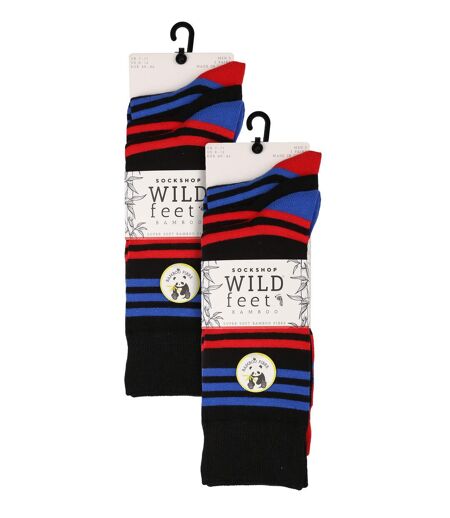 Wildfeet - 6 Pack Mens Bamboo Dress Pattern Socks