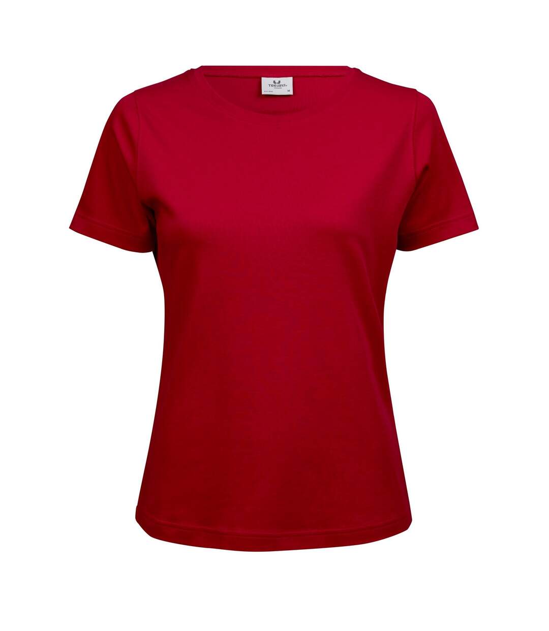 Womens/ladies interlock short sleeve t-shirt red Tee Jays-1