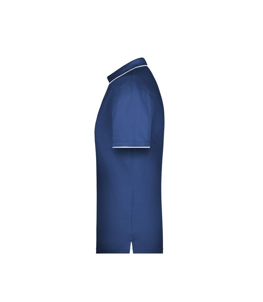 Polo Motif/style Rayures Contrastées Homme Bleu Marine Blanc James And Nicholson-4