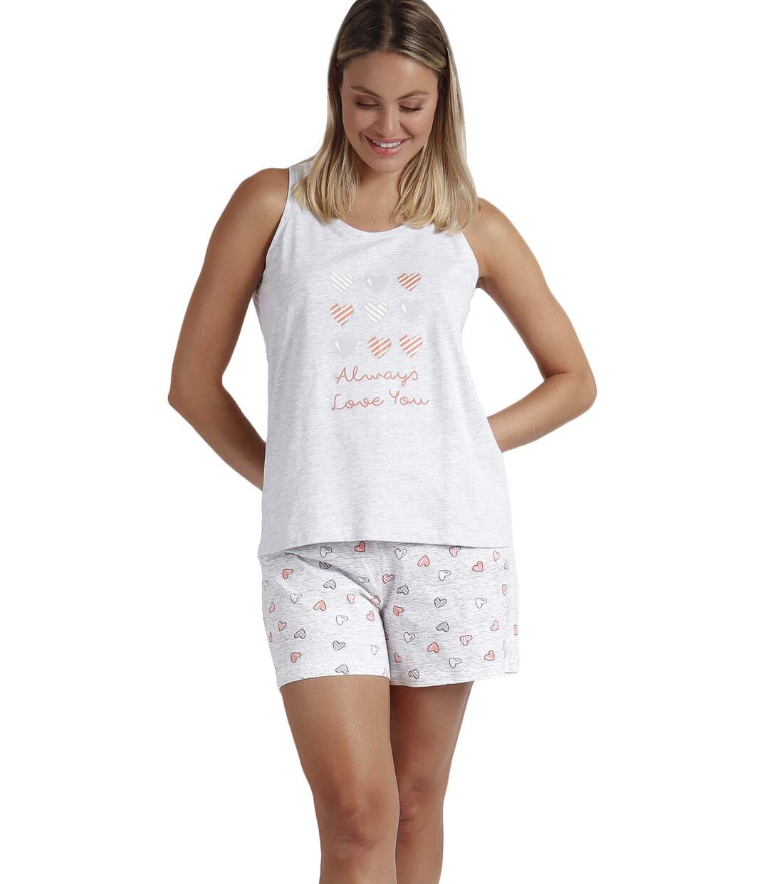 Pyjama tenue d'intérieur short débardeur Always Love You Admas-1