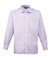 Premier Mens Long Sleeve Formal Plain Work Poplin Shirt (Lilac) - UTRW1081